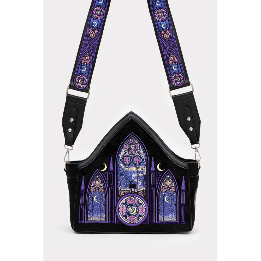 Restyle - Aurora Northern Lights Crossbody tas - Zwart